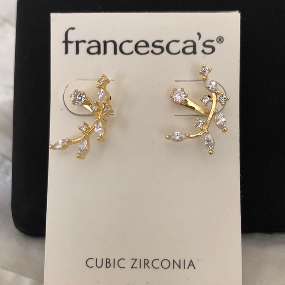 Francesca's Collections Jewelry - Cubic Zirconia earclimber adjustable to just studs